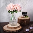 thumbnail image 2 of Efavormart 5 Head Dual Tone Blush/Pink Artificial Peony Silk Bouquet For DIY Wedding Party Bouquets Centerpieces - 11" Tall, 2 of 11