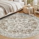 thumbnail image 2 of Alfombra Redonda Tortania 10" Estilo Boho Vintage Desgastada, 2 of 9