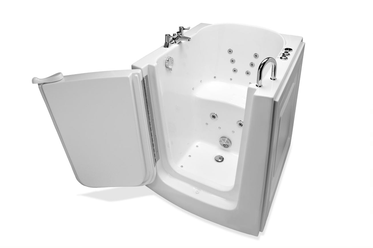 Energy Tubs Premium 31 In x 38 In Compact WalkIn Tub with Whirlpool Massage Left Hand Drain