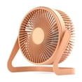 thumbnail image 1 of Rotating USB Desk Fan Portable Nightstand Tabletop Cooling Device Quiet Operation Work Office Dorm RV Truck Personal Supplies Orange, 1 of 9