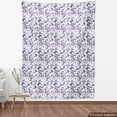 thumbnail image 3 of Floral Sofa Upholstery Fabric by the Yard, Spring with Flying Inspirational Butterflies and Swirls Branches Design, Decorative Fabric for DIY and Home Accents, Dark Purple Pale Blue by Ambesonne, 3 of 4