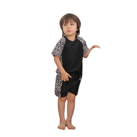 

TAIAOJING Kids Kid Boys Swimsuit Shorts her And Mother And Son And Dother Swimsuit Leopard Shorts 2-peice Suit Family