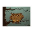 thumbnail image 1 of Ambesonne Animal Jigsaw Puzzle Durable Cardboard, Tired Owl on Oak Tree, 1000 pcs, Blue Brown, 1 of 2