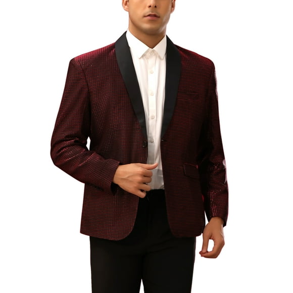 BLAZERS BRILLANTES INSPIRADORES CHIC PARA HOMBRES CON SOLAPA DE CHAQUETA PARA BODAS, PROMOCIONES Y ABRIGOS DEPORTIVOS XL BURDEOS