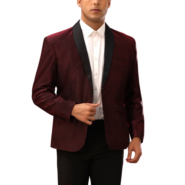 BLAZERS BRILLANTES INSPIRADORES CHIC PARA HOMBRES CON SOLAPA DE CHAQUETA PARA BODAS, PROMOCIONES Y ABRIGOS DEPORTIVOS XL BURDEOS