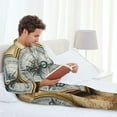 thumbnail image 6 of Fotbe Magnetic Old Compass On World Map Pattern Long Sleeve Pajama Set for Men,Sleepwear Set,2-piece Loungewear Set,Soft PJs Comfy Nightwear with Pockets-Medium, 6 of 7