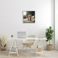 thumbnail image 3 of Stupell Industries Yawning Cat in Bed Animals & Insects Painting White Framed Art Print Wall Art, 24 x 24, 3 of 9