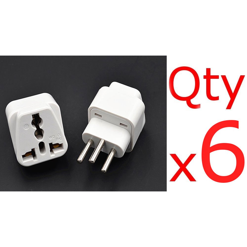 6 Pack EU AU UK US To Switzerland Travel Adapter Plug Type J Swiss