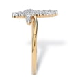 thumbnail image 2 of White Diamond Accent Cross Ring in 18k Gold over Sterling Silver, 2 of 4