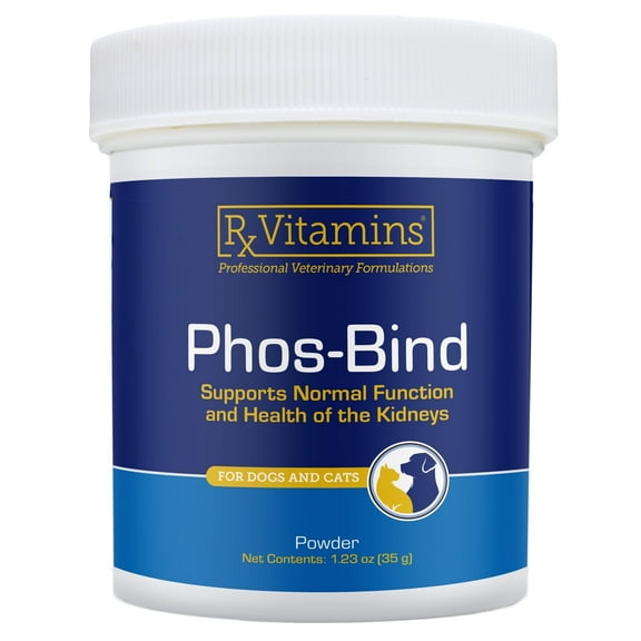 Rx Vitamins Phos-Bind Kidney Support Powder for Cats & Dogs, Phosphate Binder Supplement, 35g