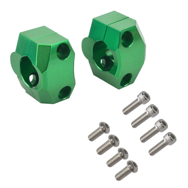 Mango del manillar del manillar de la motocicleta, accesorios de motocicletas, adaptador, abrazadera de montaje de aleación de aluminio para ATV de verde