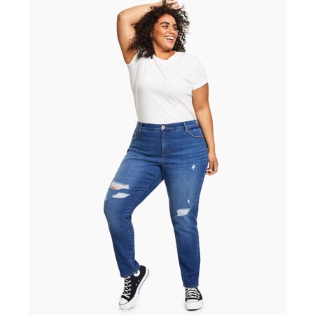 Style & Co Womens Curvy Fit Skinny Jeans Regular Lengths Imogene Wash 18