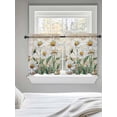 thumbnail image 5 of White Daisy Tier Curtains 36 Inch Length,Sheer Curtains for Bedroom Living Room Window Vintage Botanical Spring Floral Summer Rod Pocket Drapes Kitchen Curtains Small Half Window 27.5"x36" 2 Panels, 5 of 6