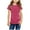 Pink, variant on KkSLirnhs Size S-2XL Shirts for Girls Girls Tops Kids Girls Casual Tunic Tops Knot Front Button Short Sleeve Blouse T-Shirt Tee Blue S