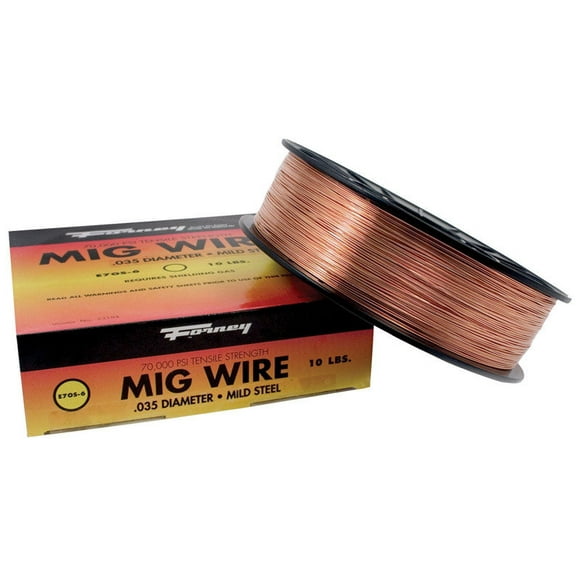 Alambre de soldadura MIG Forney ER70S-6 de acero dulce, 4,5 kg, 0,9 mm