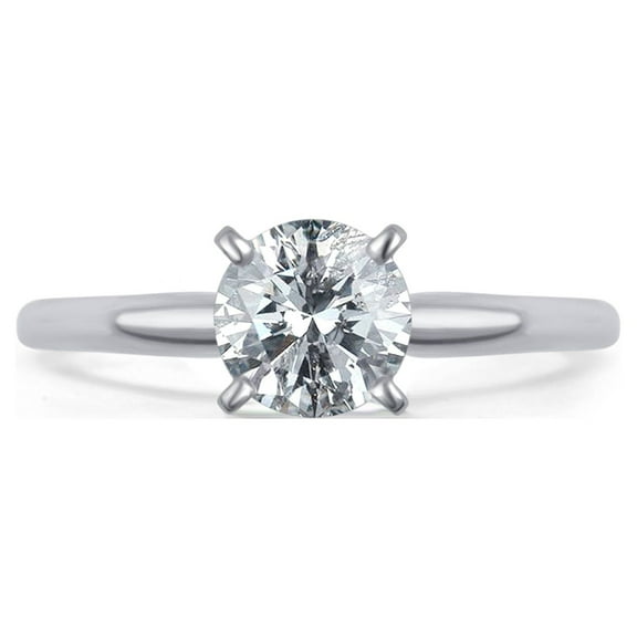 Arista 0.50 Carat T.W. Round White Diamond Solitaire Ring in 14K White Gold (H-I, I1-I2)