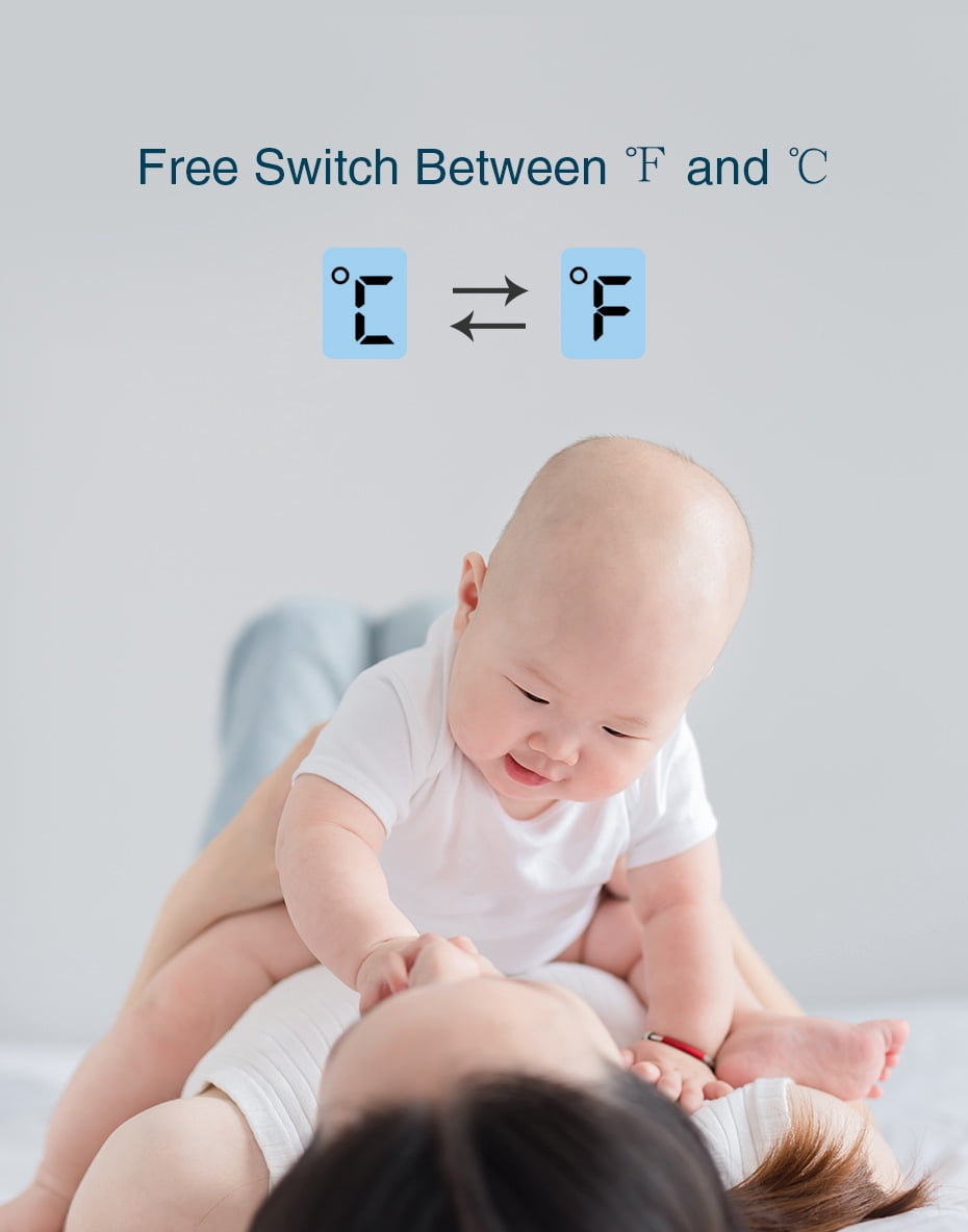 No-Touch Forehead Thermometer for Adults, Infrared Digital Thermometer for Kids, Touchless Baby Thermometer, Accurate Reading with Large Display, Mute Mode, Memory Recall, Fever Alarm
