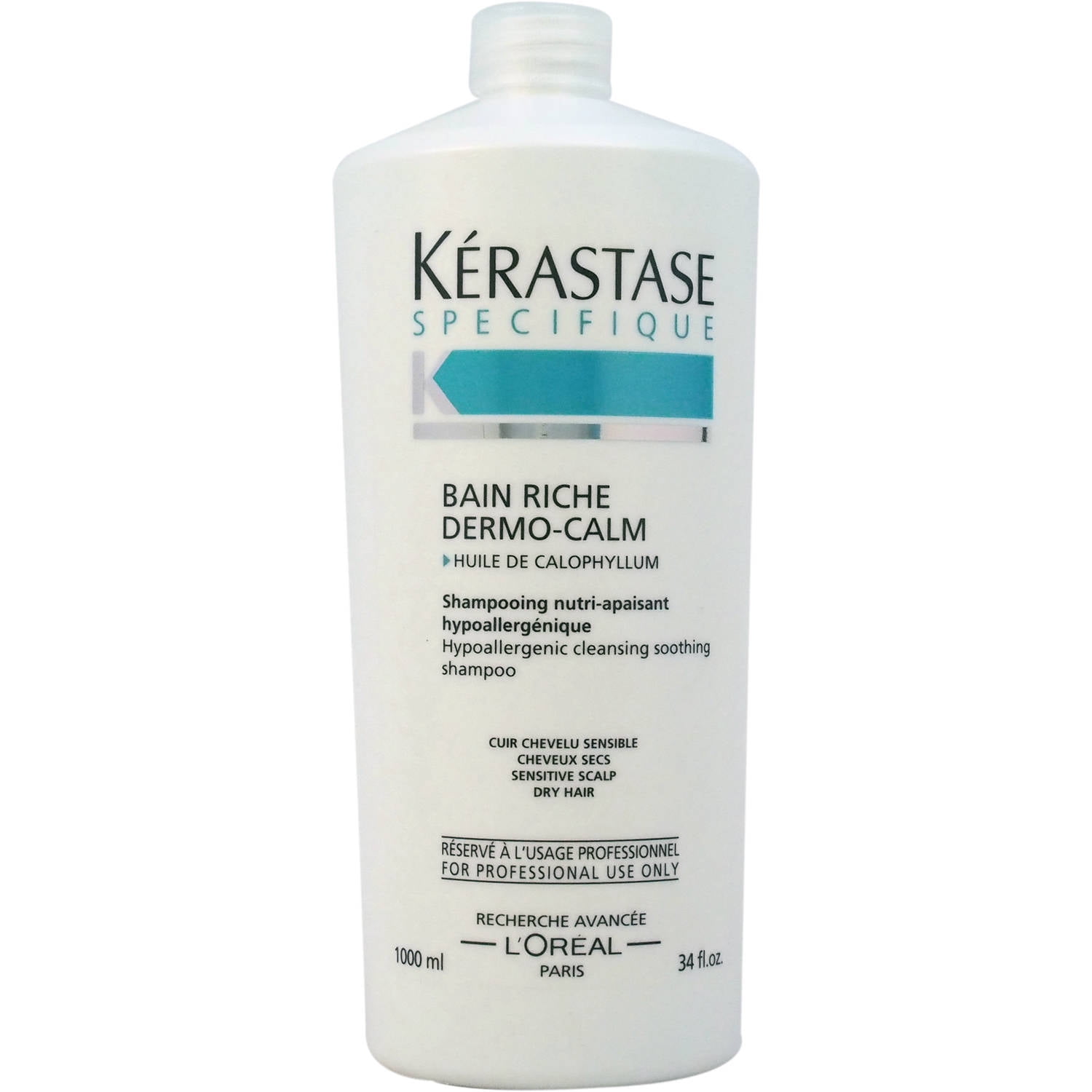 Kerastase L'Oreal Specifique Bain Riche DermoCalm Shampoo, 34 Fl Oz
