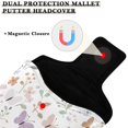 thumbnail image 3 of Haosy Butterflies and Flowers Golf Mallet Putter Cover Strong Magnetic Leather Golf Club Headcover Closure, 3 of 7