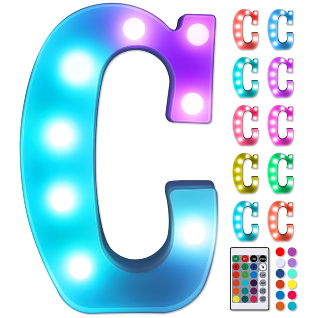 Luces LED en Forma de Letras Coloridas Foaky - Señal Decorativa con Marquee