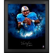 Warren Moon Houston Oilers Framed Autographed 20'' x 24'' In Focus Photograph with "HOF 06" Inscription - Fanatics Authentic Certified