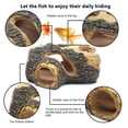 thumbnail image 6 of Ksopiavobs Log Resin Hollow Tree Trunk Ornament, Fish Tank Decoration Wood House Aquarium Hideout Caves Decorations for Betta, Turtles, Small Lizards, Reptiles, Amphibians up to 20 Gallon Tank, 6 of 7