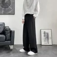 thumbnail image 3 of Pantalones de traje holgados marrones para hombre, pantalones rectos de verano para hombre, ropa de diseñador de lujo, nueva y elegante, ropa de trabajo clásica 2024, 3 of 4