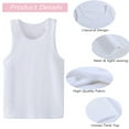 thumbnail image 4 of Hbhpov Toddler Girls' Undershirts，Cotton Layering Tank Tops，4 Pack，Sizes 2-8, 4 of 7