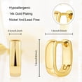 thumbnail image 4 of Alexcraft  Hoop Earrings for Women 14K Gold Plated Small Square Trendy Silver Chunky Geometric Minimalist Hoops for Women Gift for Mom, 4 of 7