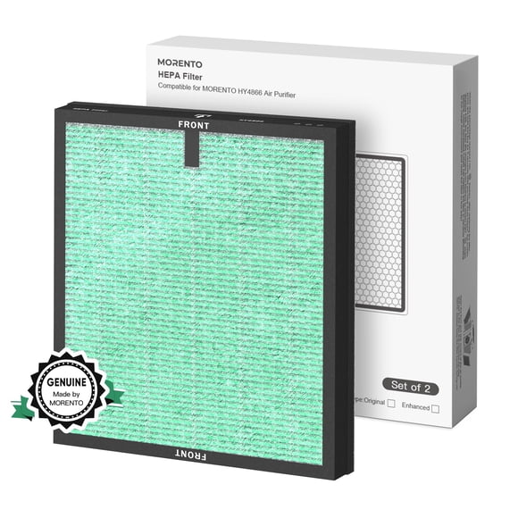 MORENTO 2 Pack HY4866 Genuine Air Purifier Replacement Filter for HY4866 Air Purifier, Pet Dander Version