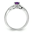 thumbnail image 2 of 925 Sterling Silver Polished Amethyst Ring Size 9 - .43 cwt -  Jewelry Gift for Mom, 2 of 7