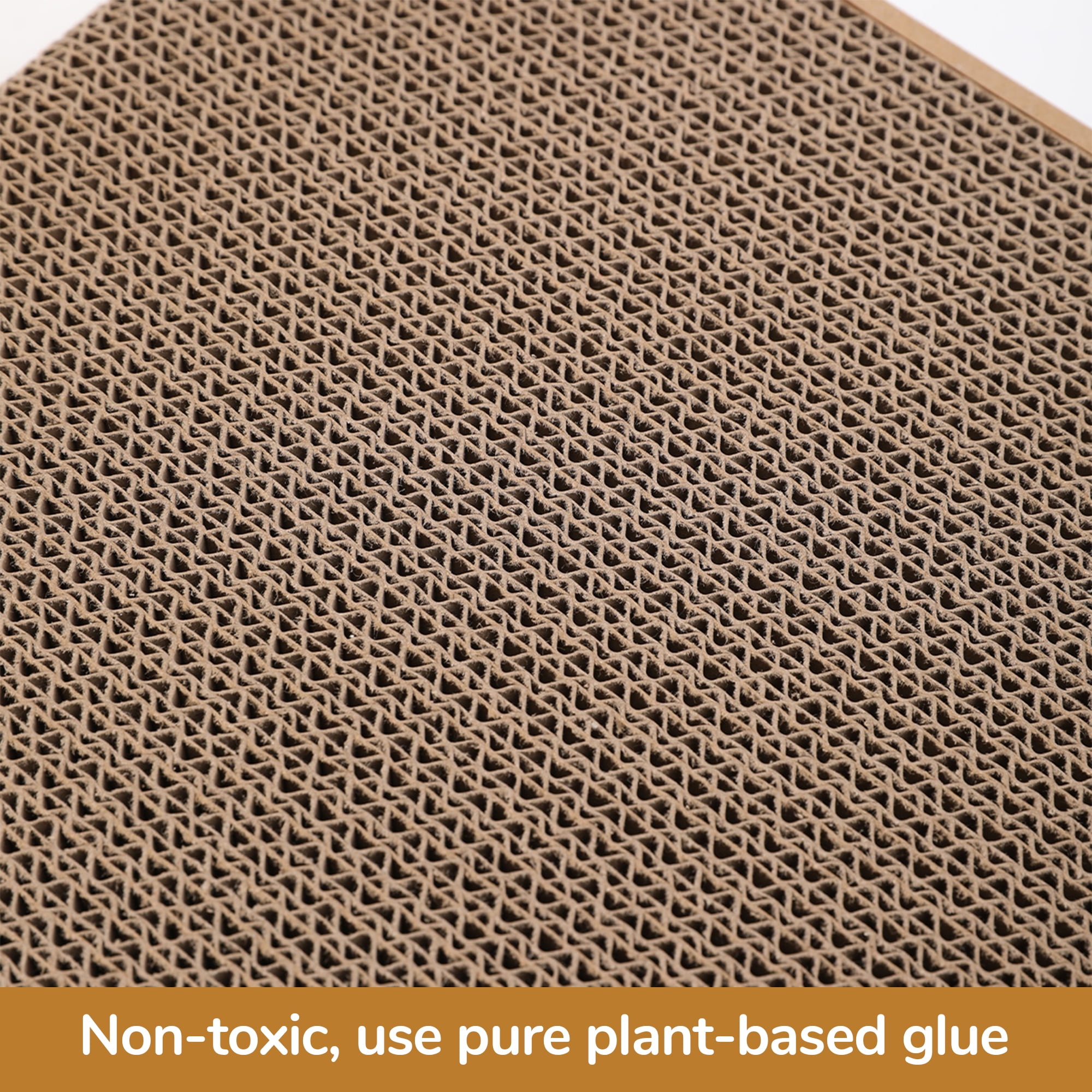 FUKUMARU Curved Cat Scratcher, 26.8 inch Cardboard Scratch Pad, 2 Pack