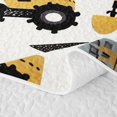 thumbnail image 5 of Castle Fairy Cartoon Doodle Excavator Truck Quilt King for Boys,Construction Vehicle King Coverlet Set,Yellow Gray, 5 of 7