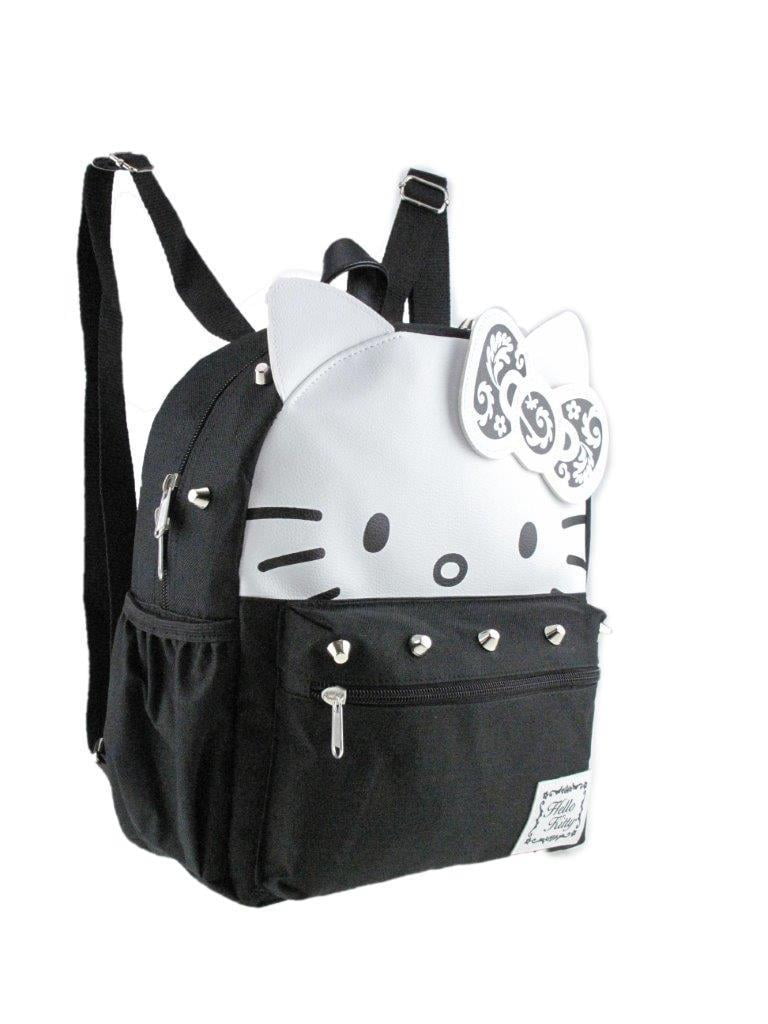 Leather Hello Kitty 12 Silver Stud Small/Mini Backpack
