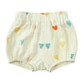 thumbnail image 1 of BOBOGOJP Girls Super Soft Performance Gym Shorts (Beige,3-6 Months), 1 of 5