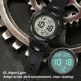 thumbnail image 4 of Reloj Digital Para Hombre, Reloj Digital Para Hombre Con Zona Horaria Dual, Cronómetro, Temporizador, Calendario Y Despertador Para Actividades Al Aire Libre, 4 of 7