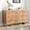 Vintage, variant on Toauuo Rattan 6 Drawer Double Dresser, Modern Chest of Drawers for Bedroom, PE Rattan Handwoven Drawers with Copper Alloy Pulls, Ample Storage, Durable Particleboard, Multi-Use