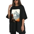 thumbnail image 4 of Plus Size Shirt for Women Black Tops for Women Short Sleeves Shirt for Women T Shirt Crewneck Shirt for Women XL, 4 of 5