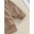 thumbnail image 5 of Infant Casual Solid Color Loose Fit Hoodies and Elastic Waist Pants Outfits, 5 of 8