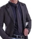 thumbnail image 4 of Corbata de punto de lujo para hombre, de punto liso, fina, longitud 146 cm Gris oscuro, 4 of 9