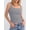 03_Gray, variant on Women's Square Neck Tank Tops Double Lined Workout Tops for Women Trendy Summer Seamless Slim Fitted Basic Tight T Shirts White S