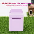 thumbnail image 1 of 1:12 Mini Casa De Muñecas Decoración Villa Accesorios Buzón De Madera De Colores Buzón AbatiblePúrpura, 1 of 5