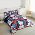 thumbnail image 3 of Manfei Xmas Snowmen King Size Comforter Sets,Merry Christmas Bedding Comforter Set,Happy New Year Bedding Set For Child,Breathable Home Decor Reversible,3 Pieces, 3 of 8