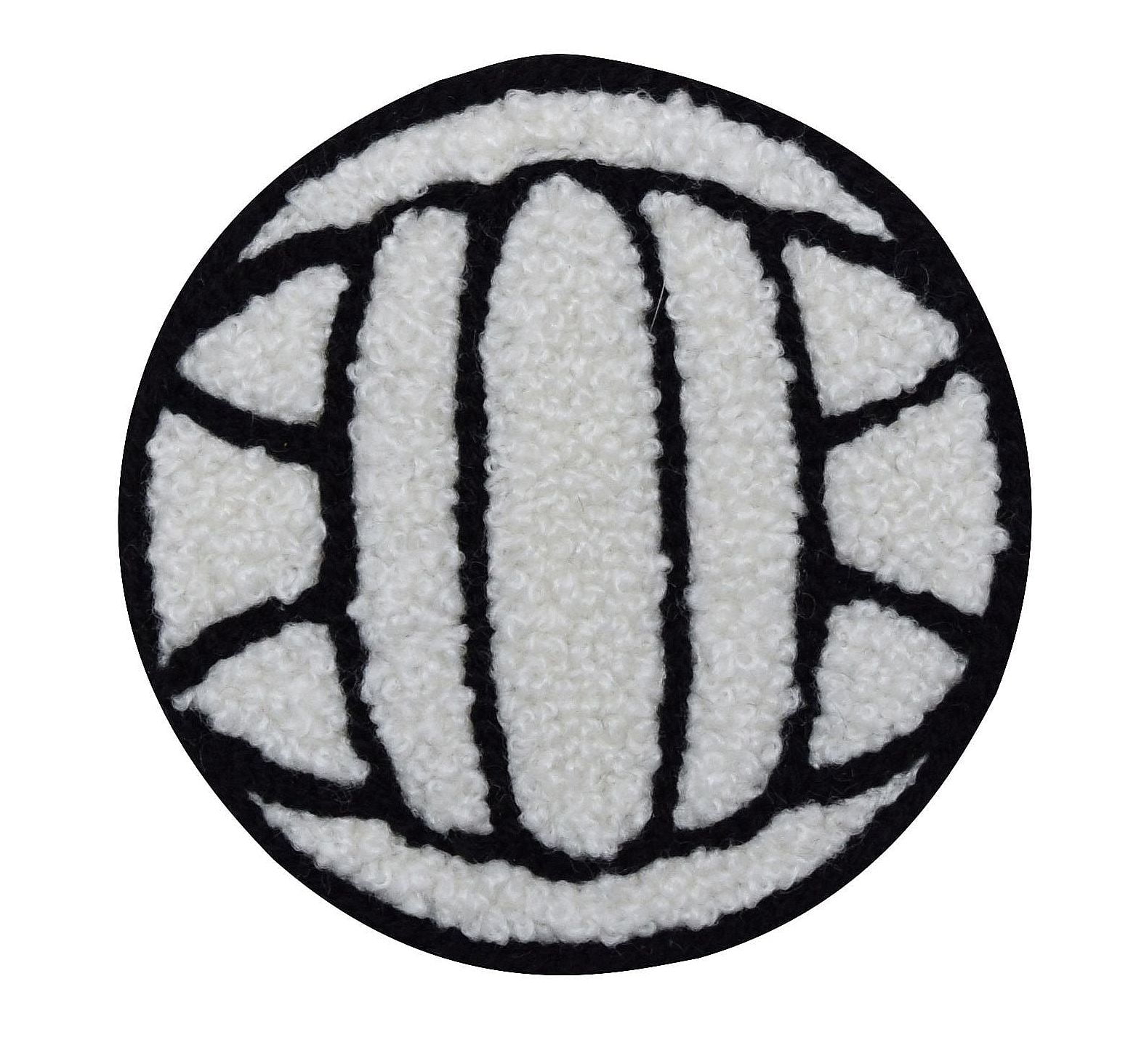 Volleyball Iron On Patches 1.0 inch diameter Set Ups 10-pack 