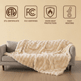 thumbnail image 4 of Sleepbella Electric Blanket with Temperature and Time Control,1-12 Hour Auto-off ,5 Temperature Levels,Full Size with Controller,Queen Size Two Controllers,PTC+NTC Overheat Protection, 4 of 8