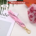 thumbnail image 4 of Llavero de Cuerda [1PCS] - Charm de Bolsa Boho - [Rosa] Llavero Trenzado, 4 of 6