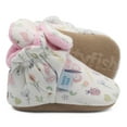 thumbnail image 4 of Dotty Fish Soft Cotton Baby Booties - Non-Slip, Warm Fleece Lined – Butterflies, 12-18 Months, 4 of 6