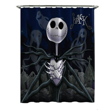 Nightmare Before Christmas Moonline Madness Shower Curtain and Wastebasket Bathroom Set