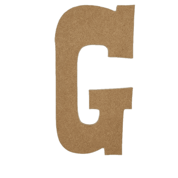 Wooden Letter Unfinished, Rustler Font, Craft Cutout
