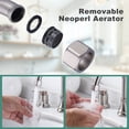 thumbnail image 6 of Wowow 8 in. Widespread Double Handle Bathroom Faucet with Pop-up Drain Kit in Brushed Nickel, 6 of 9